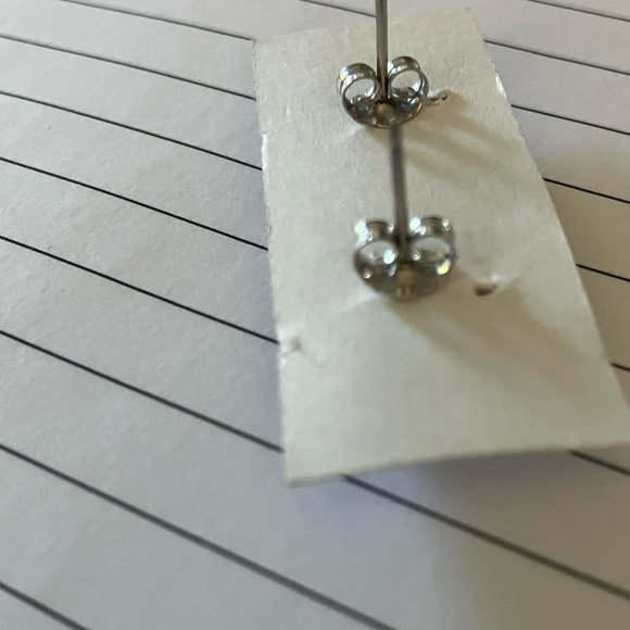 💜Beautiful come like Blue Opal Stud Earrings SILVER STAMP 925 - Picture 8 of 8